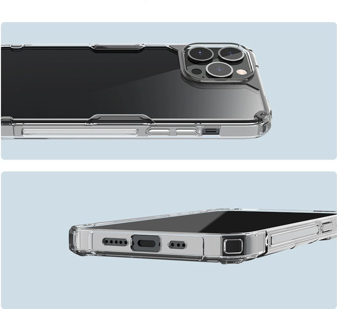 Mbështjellës Nillkin Nature Pro për iPhone 14 Pro Max, Transparent, i bardhë