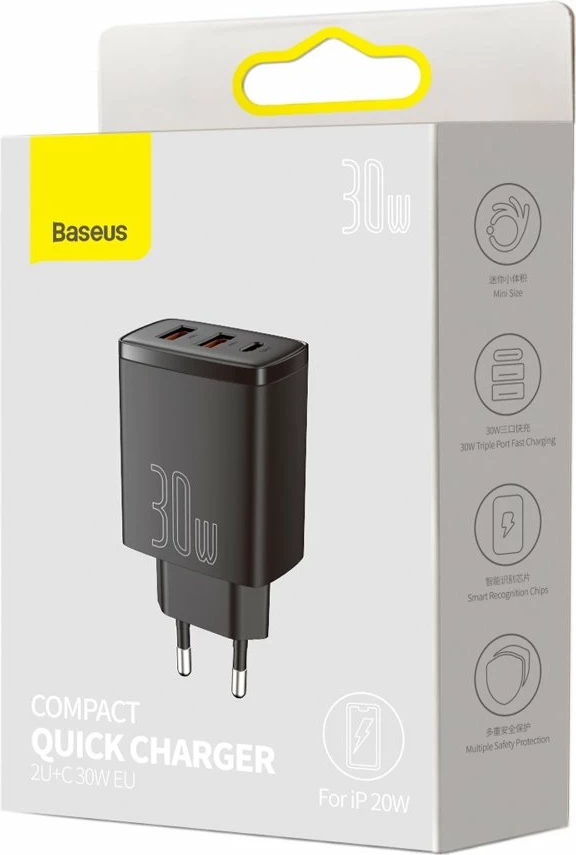 Karikues muri Baseus CCXJ-E01, 30W, 2x USB-A & USB-C, i zi