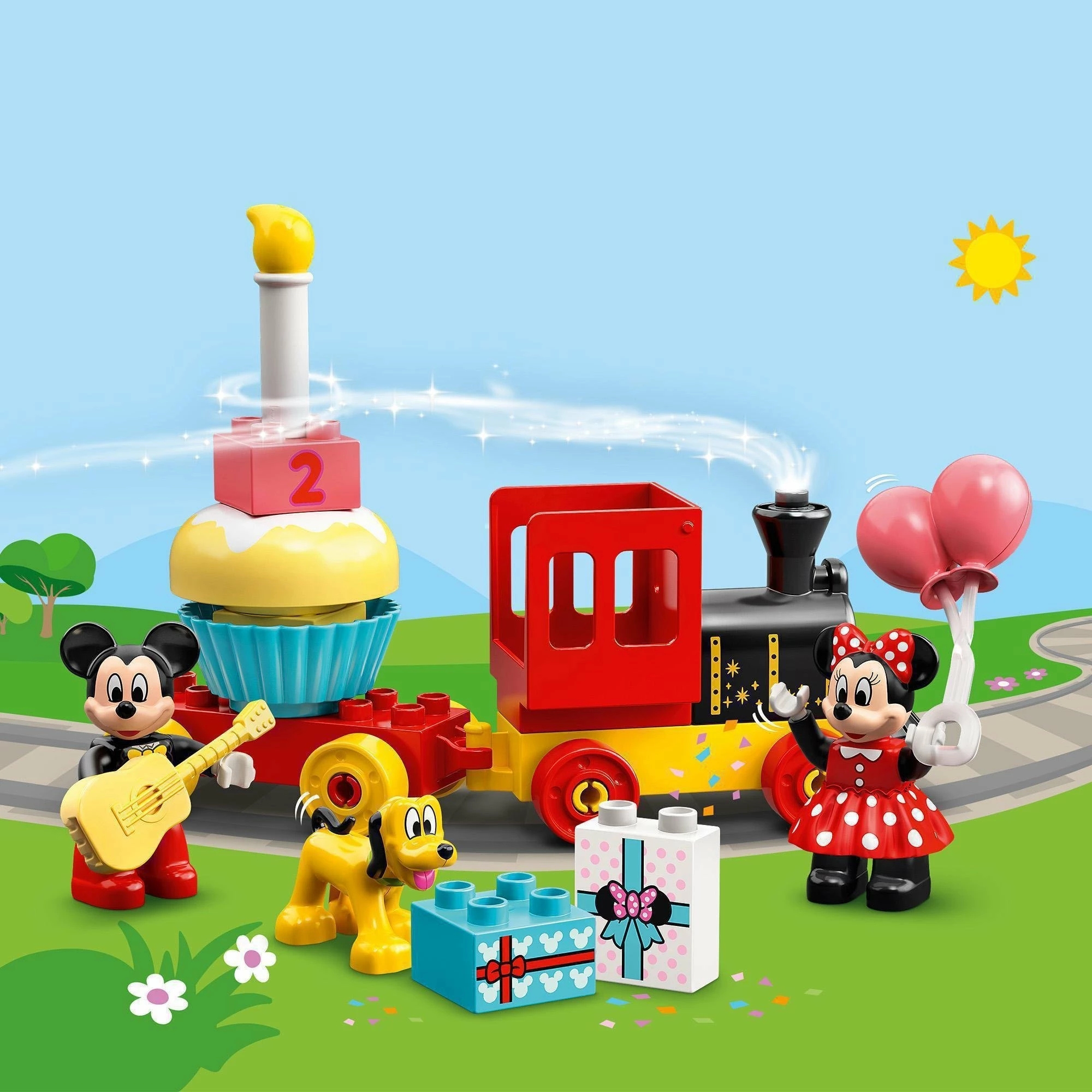 Set LEGO DUPLO Disney tren ditëlindjeje Mickey Mouse & Minnie Mouse 10941, 22 pjesë