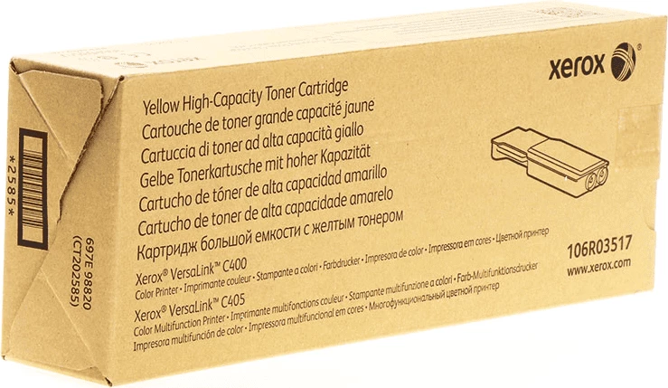 Toner, Xerox, 106R03517, XL kapacitet i lartë, 4800 faqe, verdhë