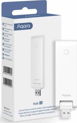 Hub smart home Aqara E1 HE1-G01 Zigbee 3.0, deri 128 pajisje, USB-A, Wi‑Fi repeater 2.4GHz, i bardhë