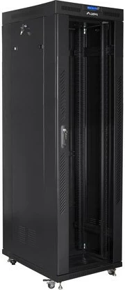 Kabinet rack 19 Lanberg FF01-8842-12BL, 42U, me LCD, xham, i zi, floor-standing