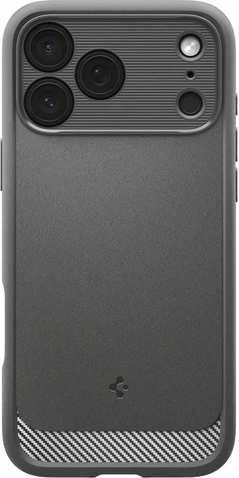 Mbështjellës Spigen Rugged Armor Mag MagSafe për iPhone 17 Pro/Pro Max, TPU me unazë magnetike, gri