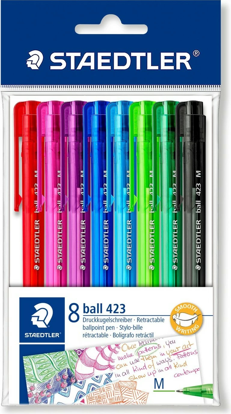 Set stilolapsa STAEDTLER 423 M, 8 ngjyra, plastikë