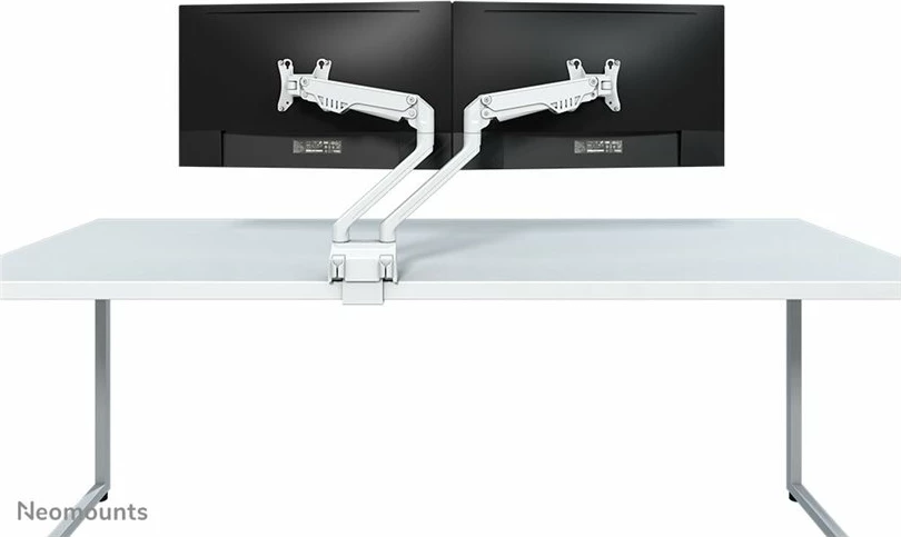 Mbajtës tavoline për dy monitorë Neomounts FPMA-D750DWHITE, i bardhë