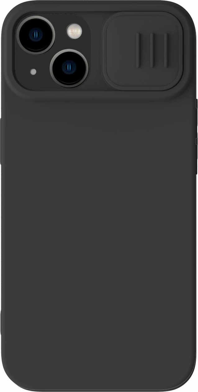 Mbështjellës Nillkin CamShield Silky Silicone për iPhone 14 Plus, me mbrojtëse kamere, i zi