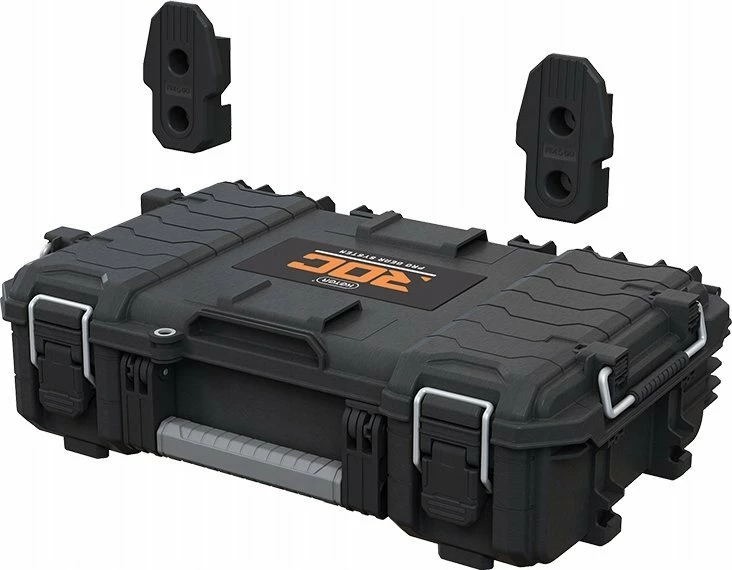 Set kuti veglash me rrota Keter ROC Pro Gear 2.0 111L, 64.8x47.8x87.2cm, waterproof, modular, e zezë, set 3 copë