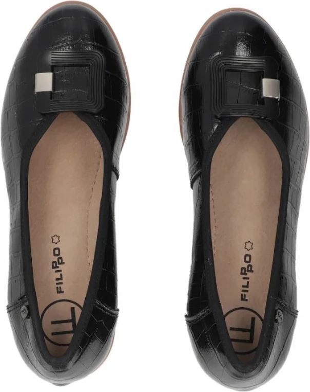 Këpucë me take Filippo DP7661/26, të zeza