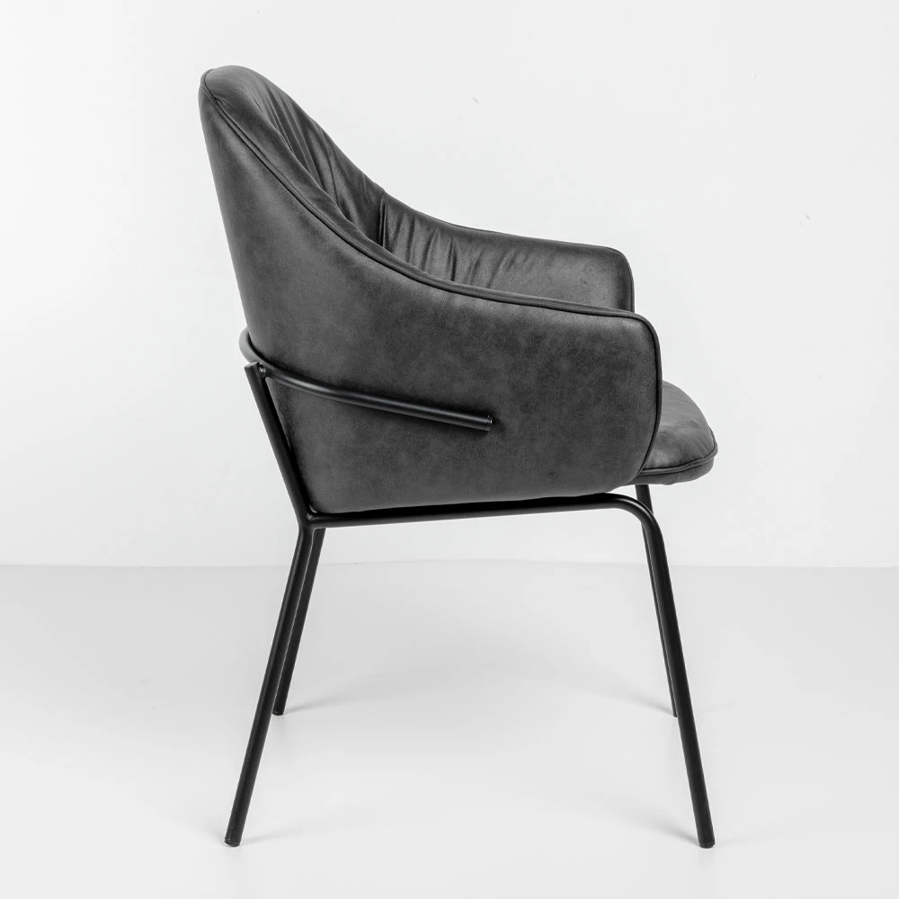 Karrige me mbështetëse duarsh Tosca, ngjyrë gri, 62x63x90.5cm