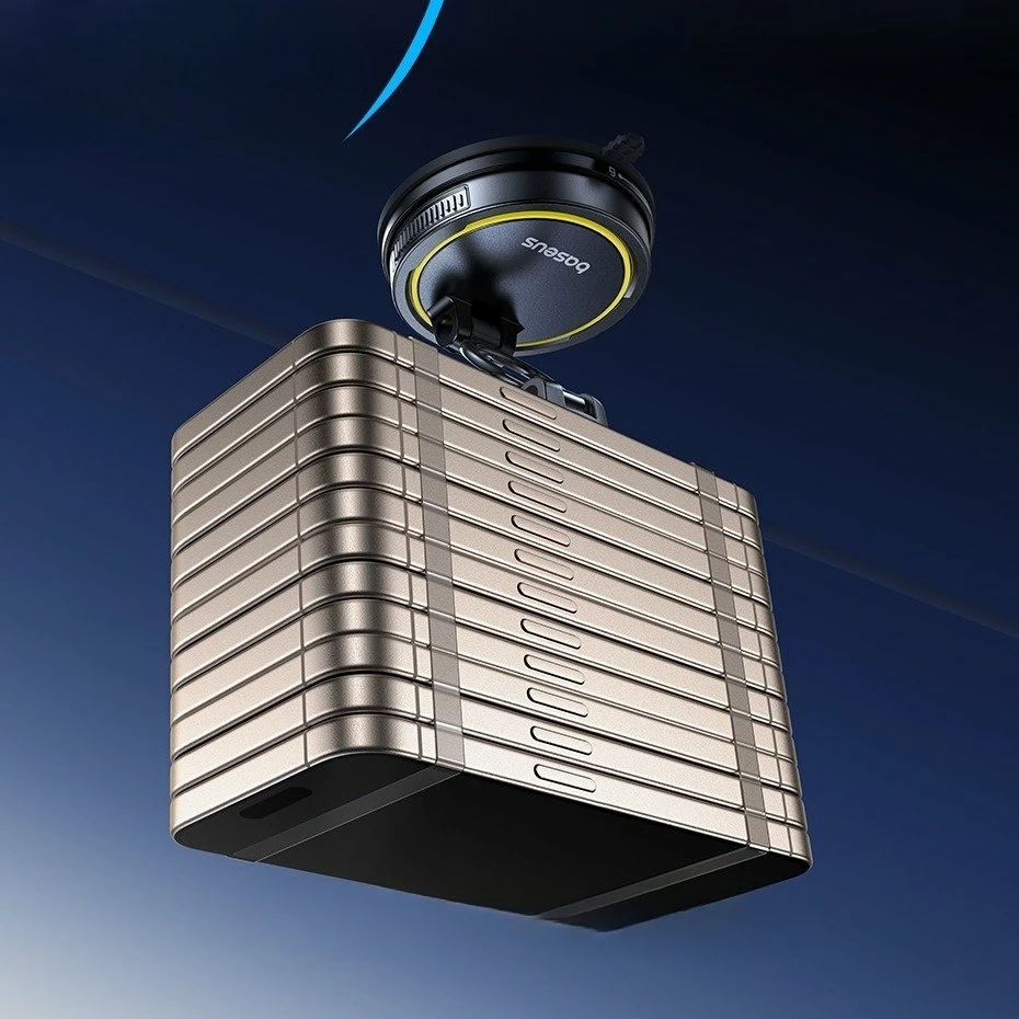 Mbajtës magnetik telefoni për veturë Baseus PrimeTrip VC2 Flex, kupë thithëse, 720°, me unazë magnetike, i zi