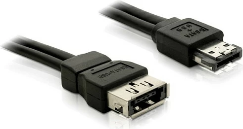 Kabllo zgjatëse DeLOCK Power Over eSATA, 1m, eSATA Mashkull/Femër, e zezë