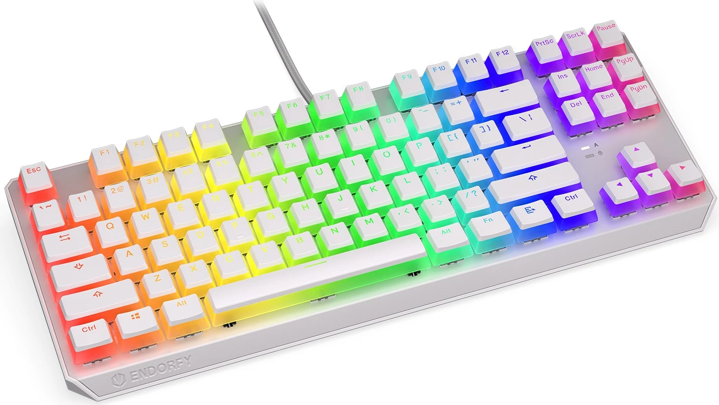 Tastierë ENDORFY, Thock TKL, Puding Onyx, e bardhë / e kaltër