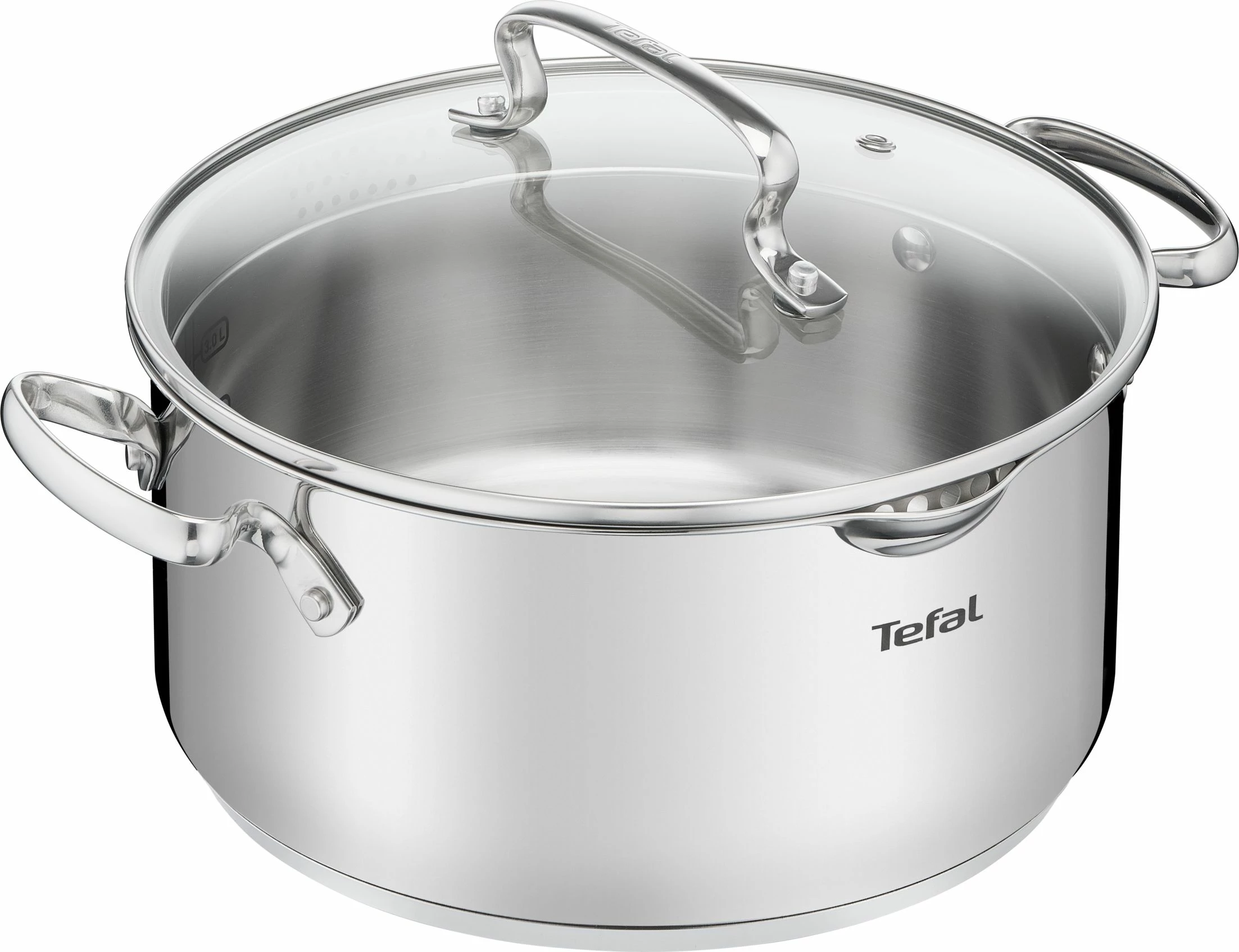 Tenxhere Tefal Duetto+ 24 cm 5 L inox me kapak kullues/qelqi, argjendtë