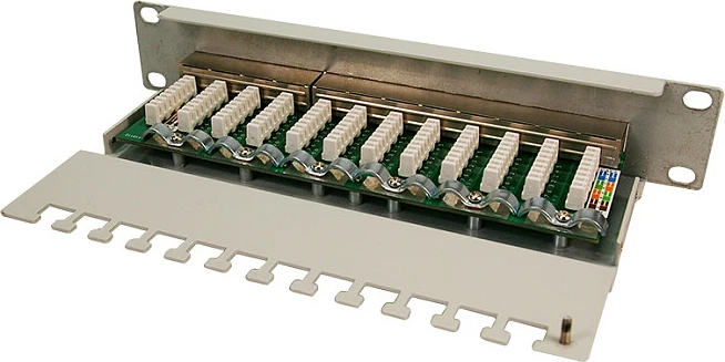 Patchpanel LogiLink 10" 12P CAT6, ngjyrë gri