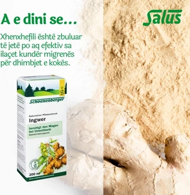 Tonik organik me xhenxhefil SALUS Ingwer, 200 ml