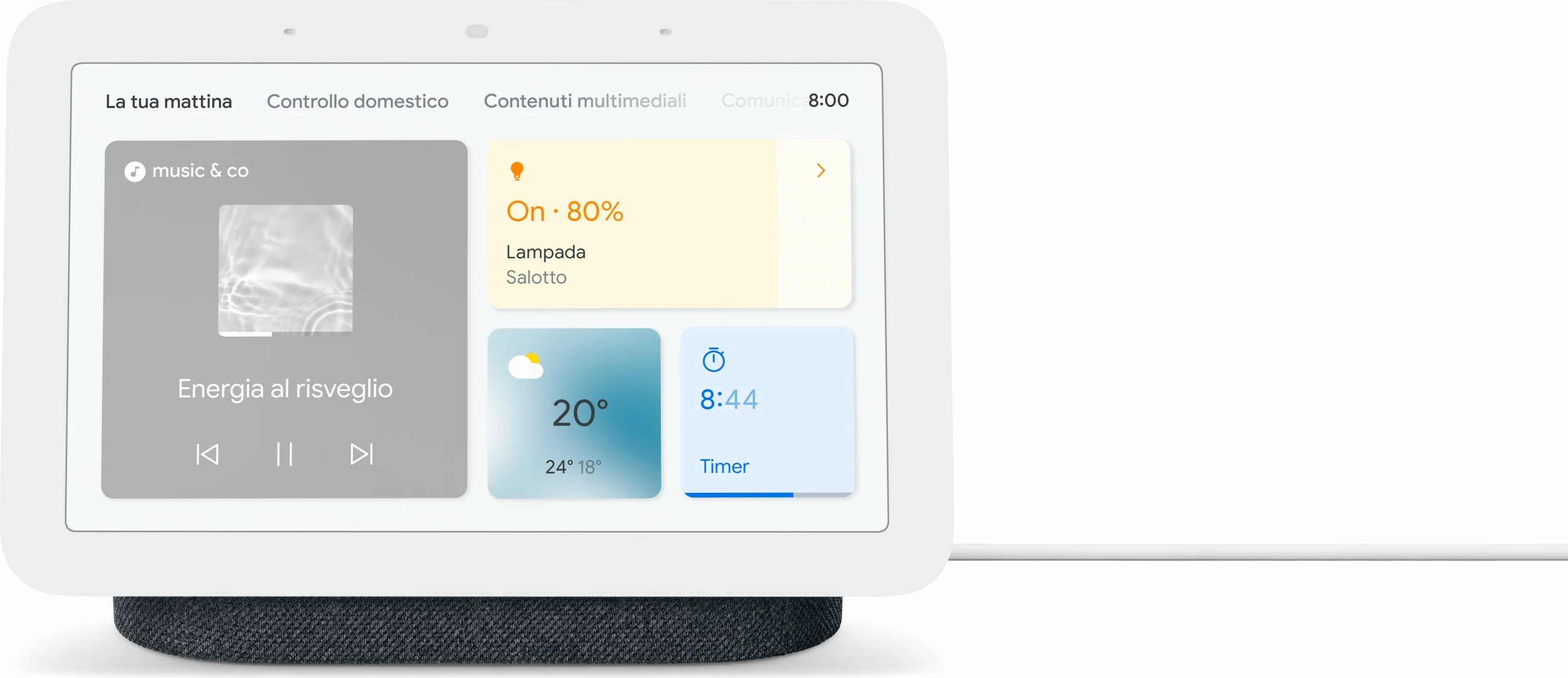 Smart display Google Nest Hub Gen 2, Google Assistant, 7 inç, charcoal
