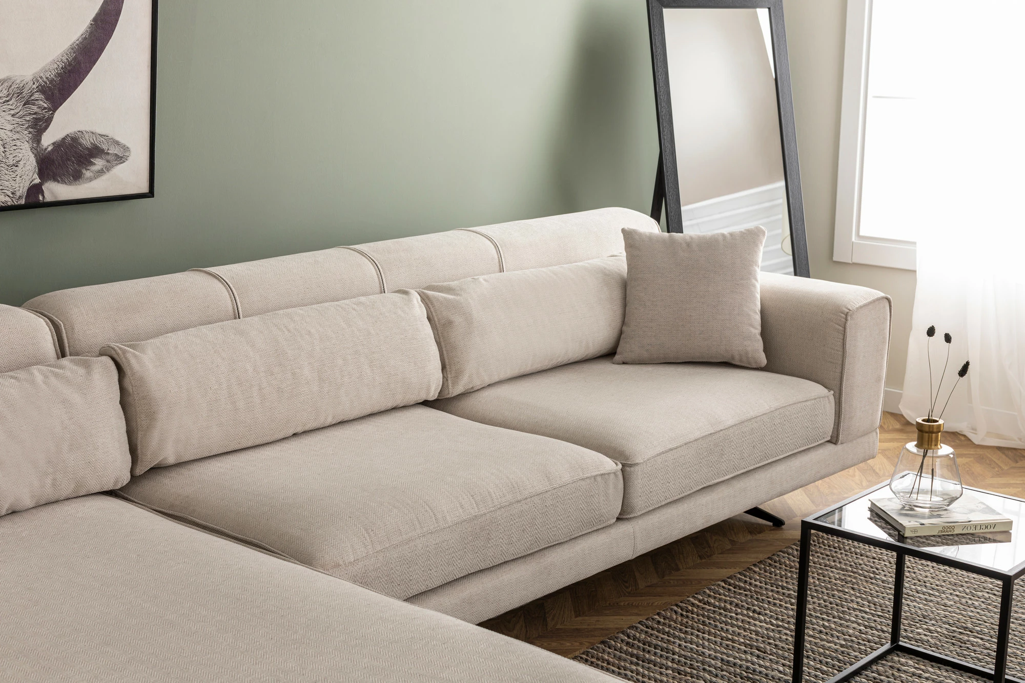 Këndare Jivago, kënd i majtë, bezhë, Atelier del Sofa