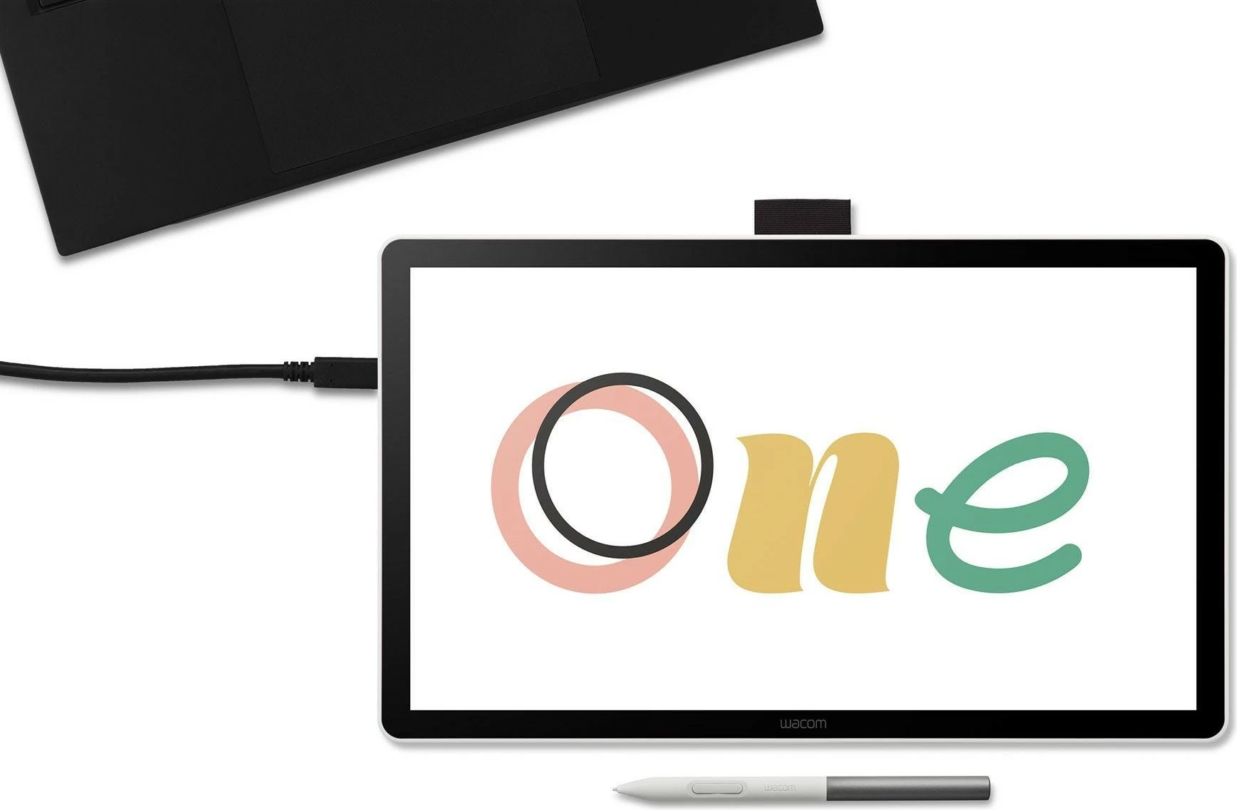 Tablet grafik Wacom One 14.0 inç, me stilolaps digjital, e zezë