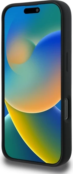 Mbështjellës Karl Lagerfeld KLHMP16XSKCHTCK për iPhone 16 Pro Max 6.9", silikon, MagSafe, zi