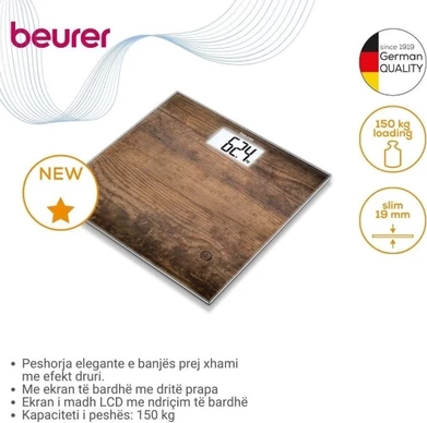 Peshore Beurer GS 203, LCD, 30x30cm, 150kg, e kaftë