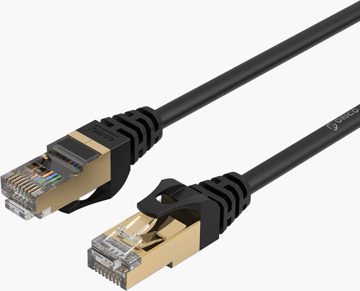 Kabllo rrjeti Ethernet Orico PUG-C7 CAT7 10Gbps RJ45-RJ45 5 m, e zezë