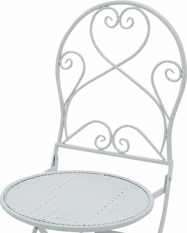 Set tavoline me karrige për terasë, metal i bardhë, Walen, 3 copë