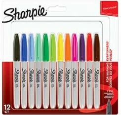 Set markera Sharpie 12 ngjyra, fine 1mm, multikolor