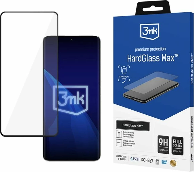 Mbrojtës ekrani 3mk HardGlass Max për Xiaomi Redmi Note 13 Pro+, i zi