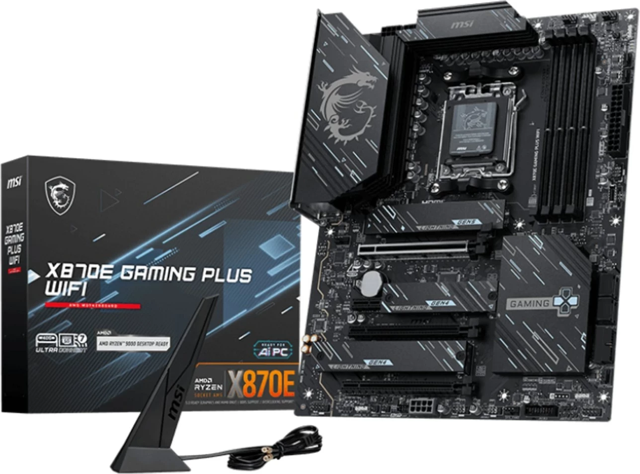 Pllakë amë MSI X870E GAMING PLUS WIFI, Socket AM5, ATX, Wi-Fi 5, Bluetooth 4