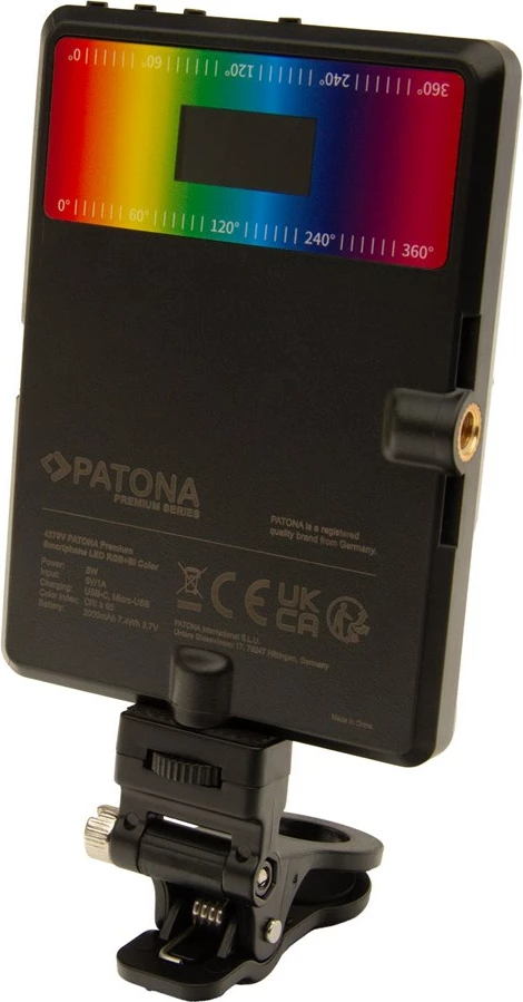 Dritë LED portabile PATONA Premium RGB/Bi-Color për smartphone, 2000 mAh, Bardhë