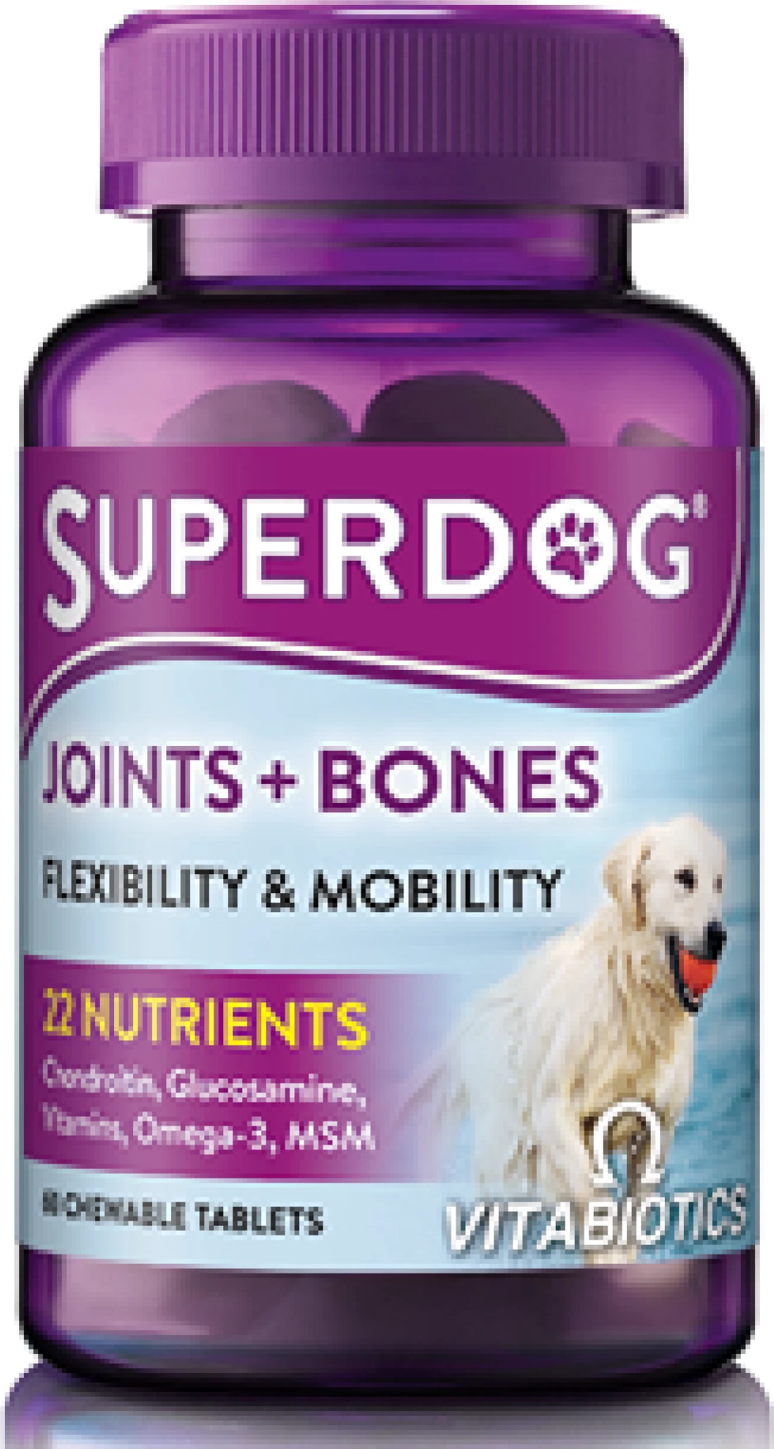 Vitabiotics Vitavet Super Dog Joints & Bones – Mbështetje e avancuar për kocka dhe nyje të shëndetshme