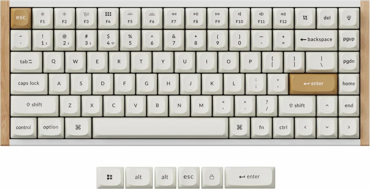 Tastierë mekanike Keychron K2 HE Special Edition K2H-Q1, 75%, Gateron Double-Rail Magnetic Nebula, RGB, USB-C/Bluetooth/2.4 GHz, e bardhë