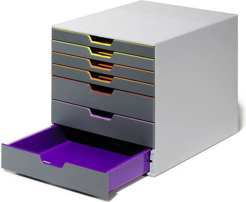 Organizues me sirtarë Durable Varicolor 7, A4, gri, shumëngjyrësh