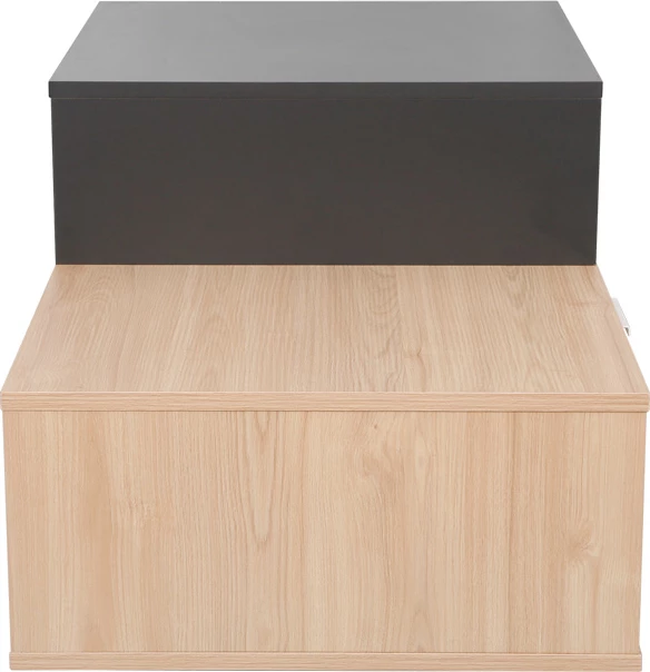 Tavolinë kafeje Vople, ngjyrë natyrale-antracit, 90x50x40cm