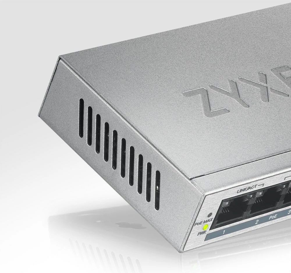 Switch Zyxel GS1005HP, Gigabit Ethernet, Silver