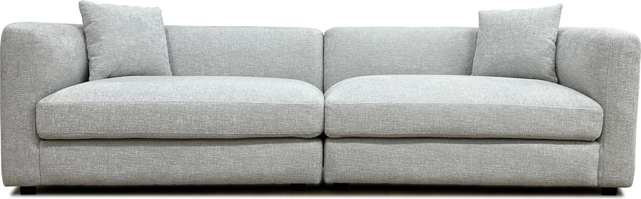 Kauç ALBA, 3 ulëse, ngjyrë e bardhë e zbehtë, 256x88x70cm