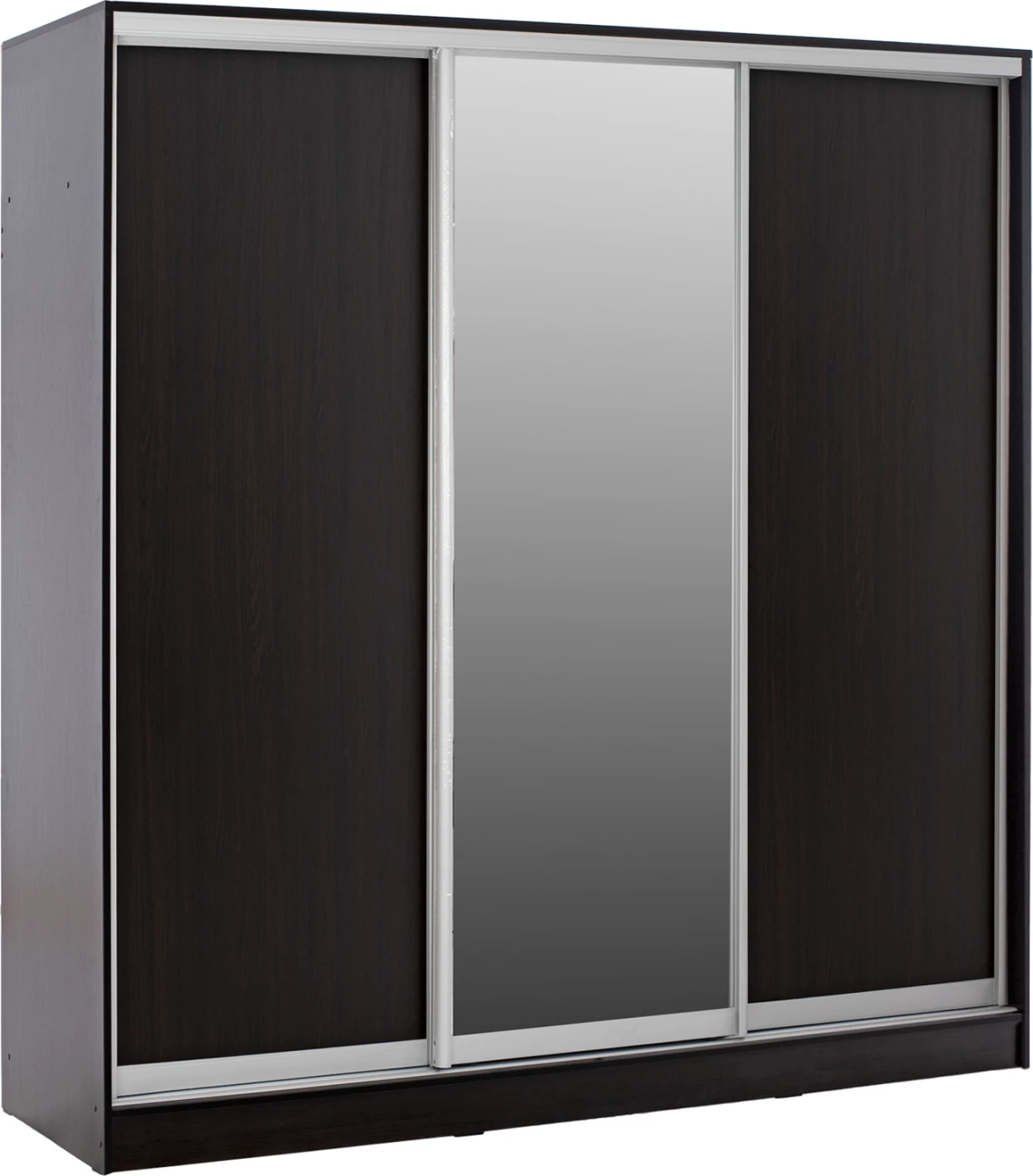 Dollap me dyer rrëshqitëse me pasqyrë, wenge, FH2435.02, 200x60x210 cm