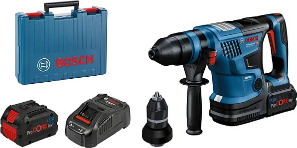 Trapan çekiç Bosch GBH 18V-34 CF Professional, SDS Plus, brushless, 2x 8Ah, valixhe, zi/blu