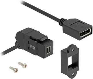Kabllo adapter DeLOCK 67155, Mini DisplayPort në DisplayPort, 0.3 m, 8K, e zezë