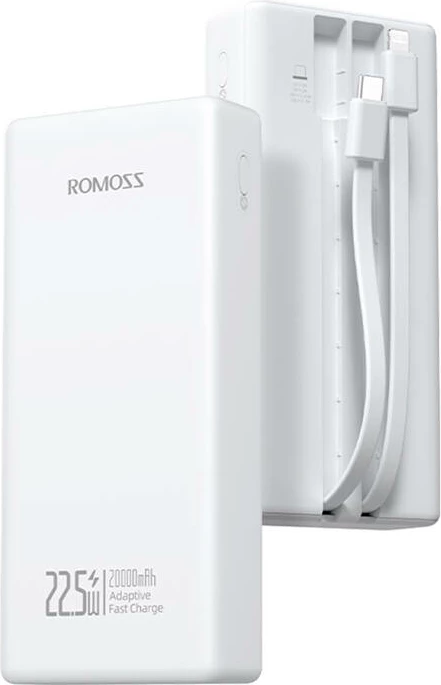 Powerbank Romoss PRC20, 20000mAh, 22.5W, e bardhë