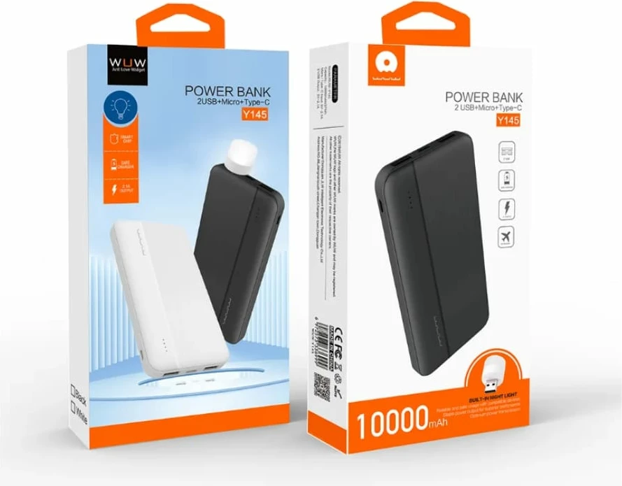 Power Bank WUW Y145 me Kapacitet 10,000mAh (E Zezë)