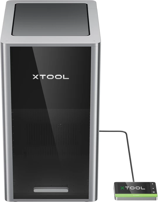 makinë gravimi me laser, xTool, F2 Ultra (F2U+C) me Auto Streamline feeder, 60W MOPA + 40W diodë, zonë pune 220×220 mm (deri 220×500 mm me feeder), set