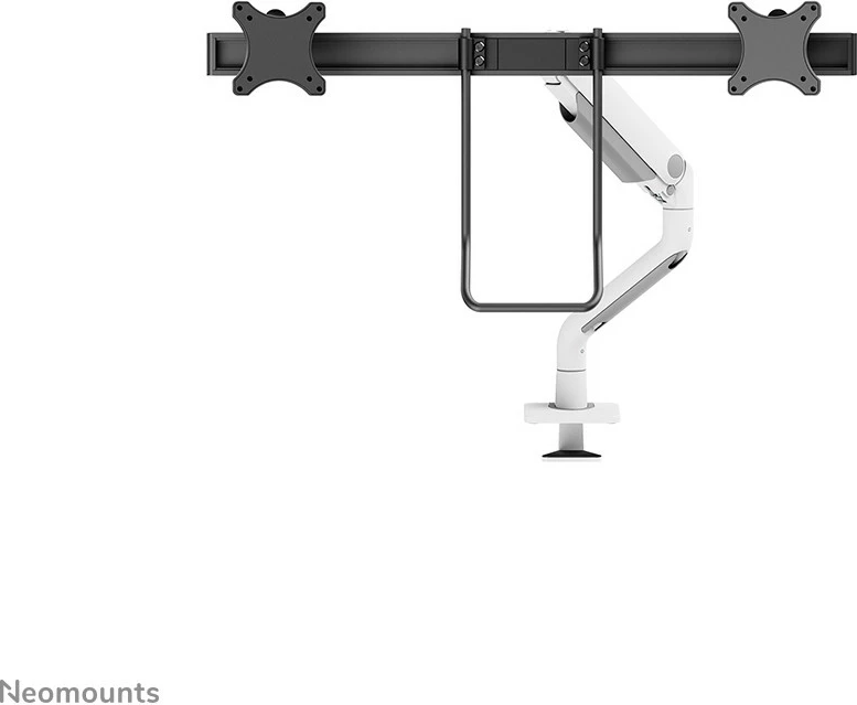 Krah monitori Neomounts DS75S-950WH2, për 2 ekrane, gas spring, Topfix, bardhë