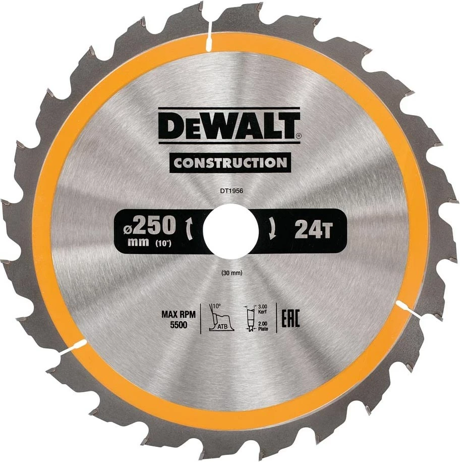 Disk sharrë rrethore për dru DeWalt DT1956 250mm x 30mm 24 dhëmbë