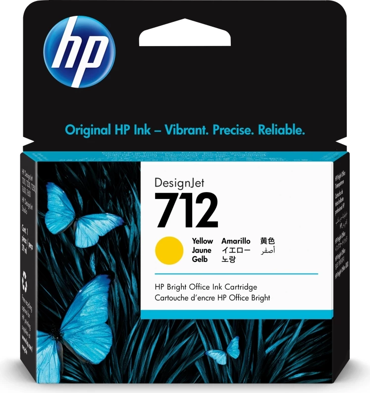 Kartush boje, HP, 712 (3ED69A), 29 ml, e verdhë