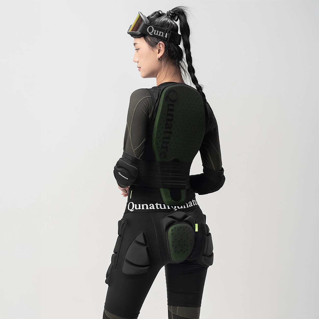 Shorcë mbrojtëse ijeve sporti, Qunature, Ski Advanced, XL, panele EVA, e zezë