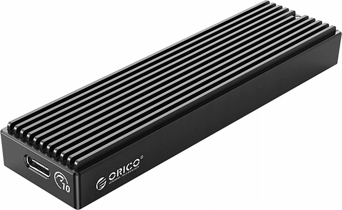 Kasë eksterne për SSD M.2 NVMe Orico M2PV-C3, USB-C 10Gbps, deri 2TB, e zezë, me 2 kabllo