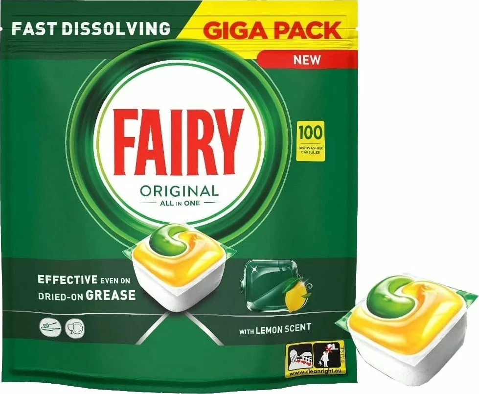 Kapsula për enëlarëse Fairy Original All in One Lemon 100 copë