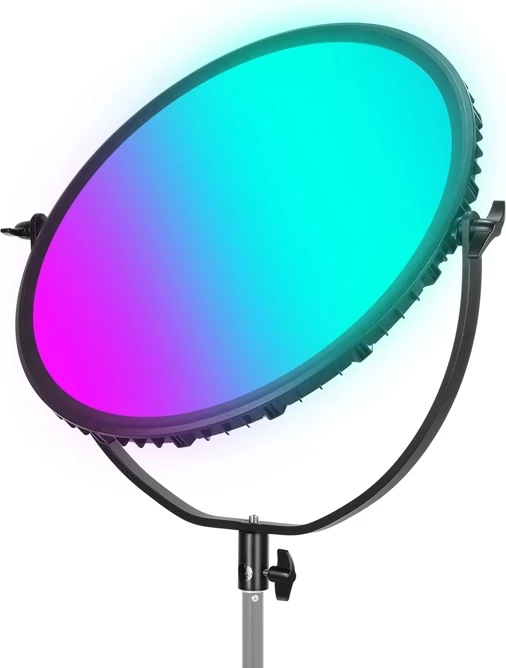 Panel LED rrethor Neewer GR18C, RGB, intensitet i rregullueshëm, me tripod, i zi