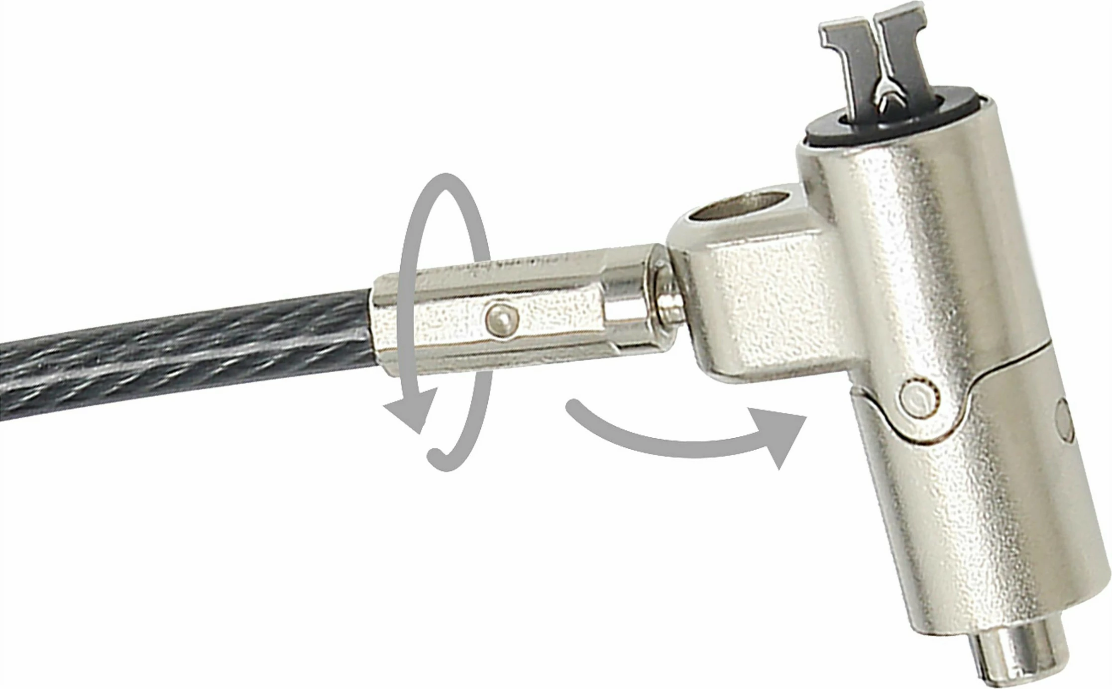 Kabllo sigurie DICOTA Nano Lock Ultra Slim, me çelës, 2.5x6 mm, e zezë